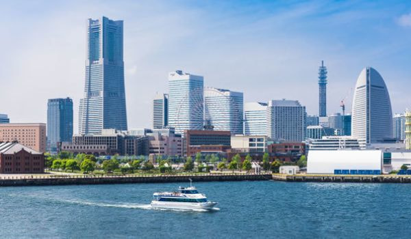 横浜の散骨海域の風景