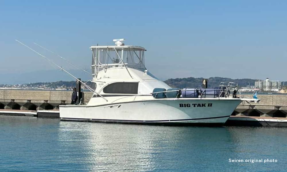 大磯沖の海洋散骨で使用する中型クルーザー｜安定性に配慮した貸切チャーター船