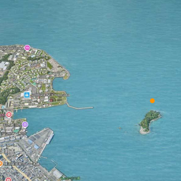 横須賀・猿島沖の散骨する場所