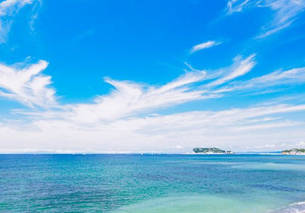 湘南・江ノ島沖の代行散骨風景